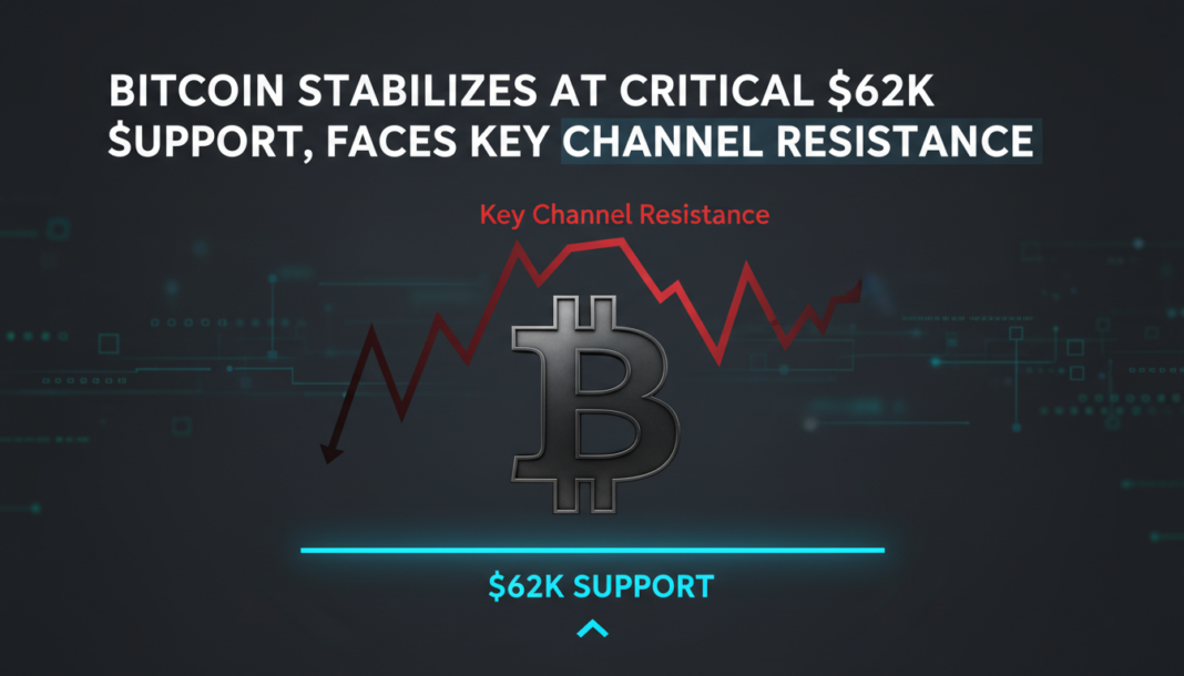 Bitcoin Stabilizes at Critical $62K Support, Faces Key Channel Resistance
