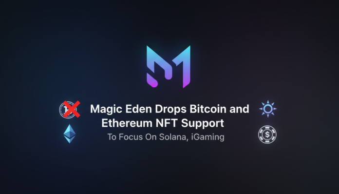 Magic Eden Drops Bitcoin and Ethereum NFT Support to Focus on Solana, iGaming