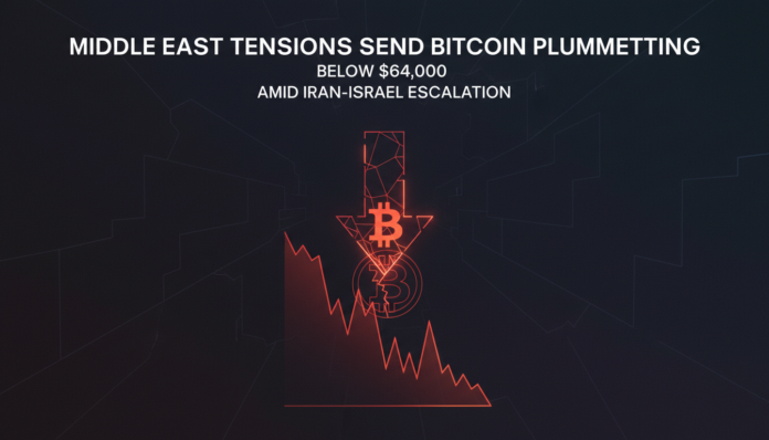 Middle East Tensions Send Bitcoin Plummeting Below $64,000 Amid Iran-Israel Escalation