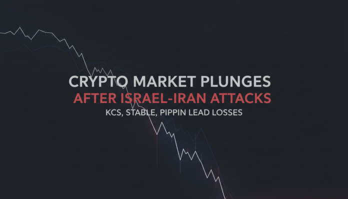 Crypto Market Plunges After Israel-Iran Attacks; KCS, STABLE, PIPPIN Lead Losses