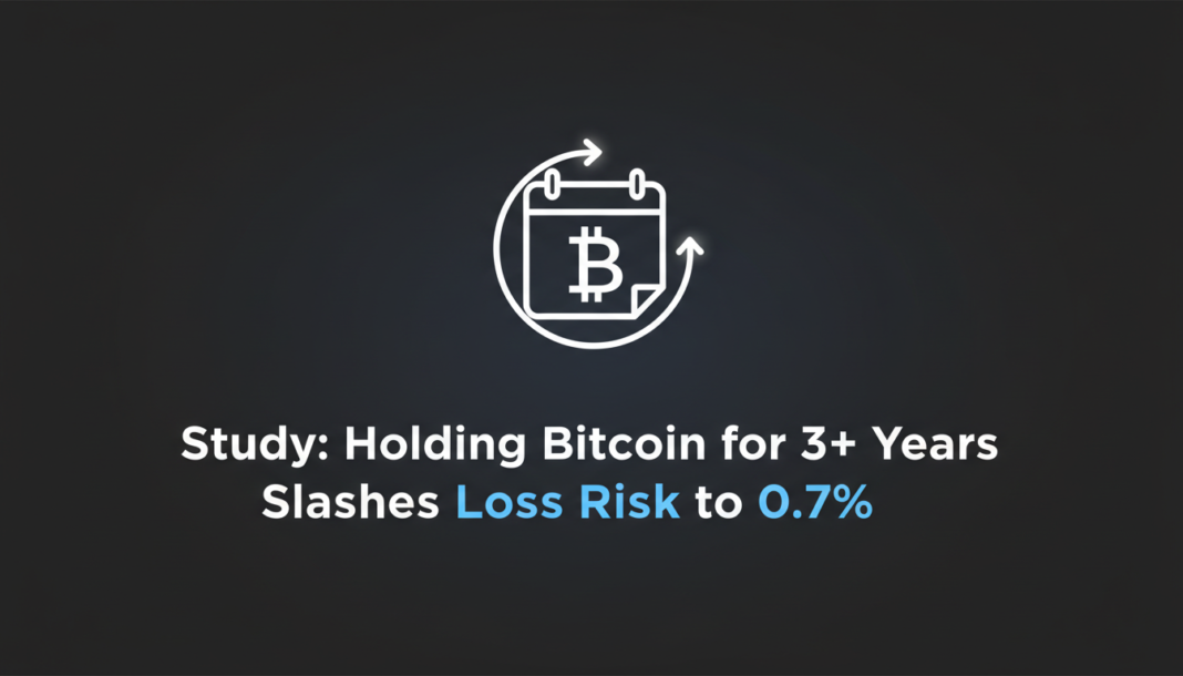 Study: Holding Bitcoin for 3+ Years Slashes Loss Risk to 0.7%
