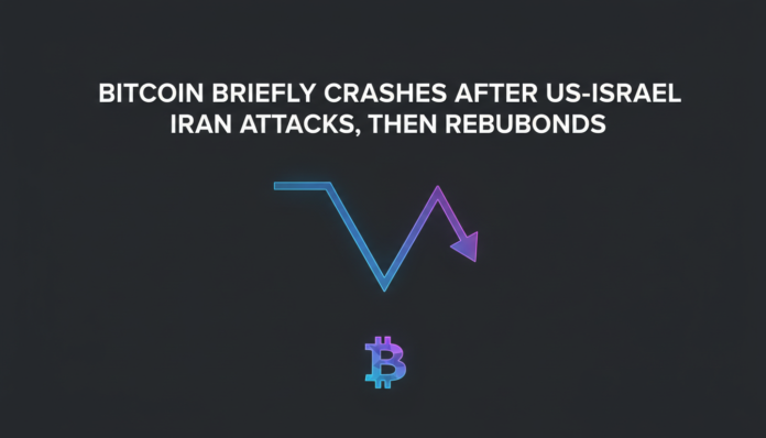 Bitcoin Briefly Crashes After US-Israel Iran Attacks, Then Rebounds