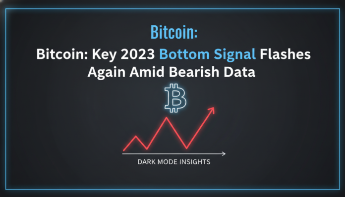 Bitcoin: Key 2023 Bottom Signal Flashes Again Amid Bearish Data