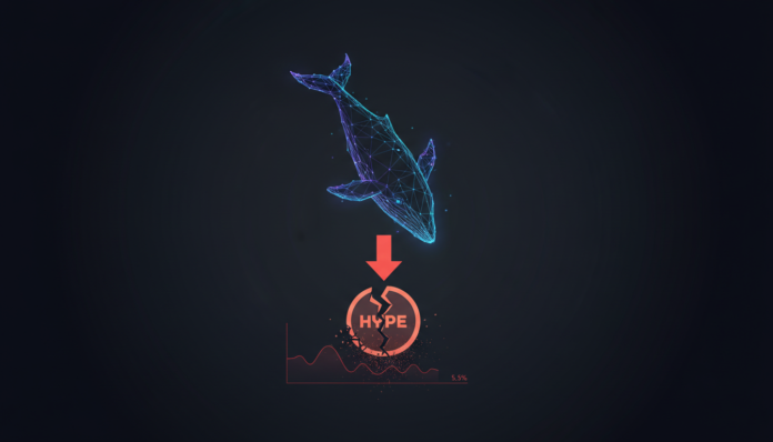 Hyperliquid Whale Down $17M on Leveraged HYPE Bet as Token Tumbles 5.5%