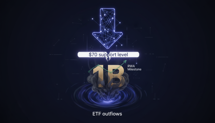 Solana Breaches Key $70 Support; $1B RWA Milestone Clouded by Heavy ETF Outflows