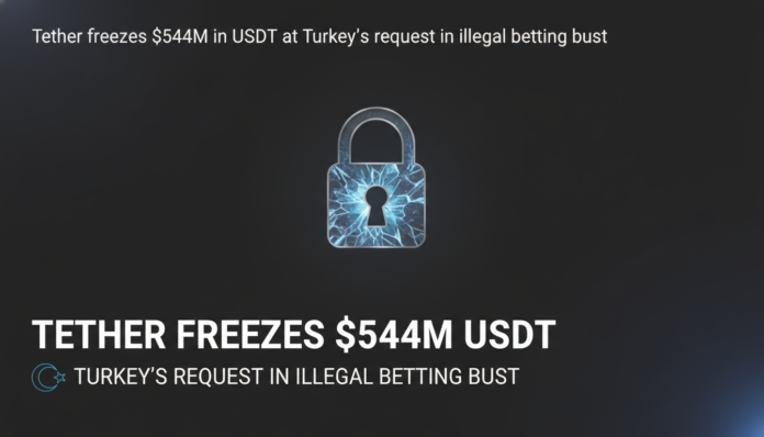 Tether freezes $544M in USDT at Turkey’s request in illegal betting bust