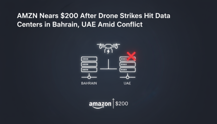 AMZN Nears $200 After Drone Strikes Hit Data Centers in Bahrain, UAE Amid Conflict