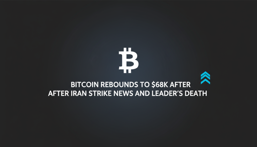 Bitcoin Rebounds to $68K After Iran Strike News and Leader's Death