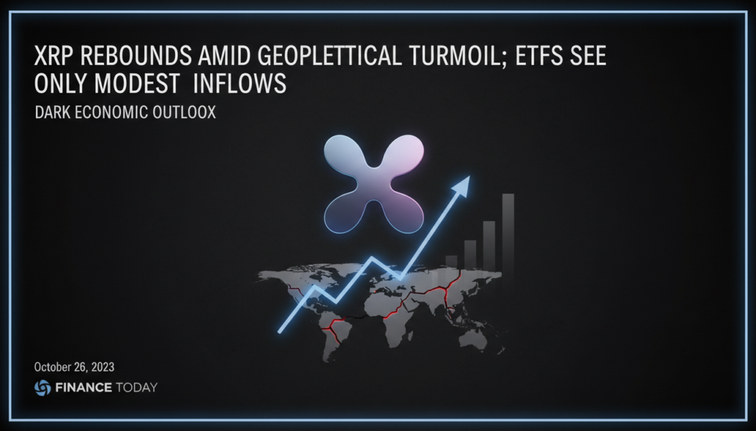 XRP Rebounds Amid Geopolitical Turmoil; ETFs See Only Modest Inflows