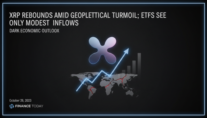 XRP Rebounds Amid Geopolitical Turmoil; ETFs See Only Modest Inflows