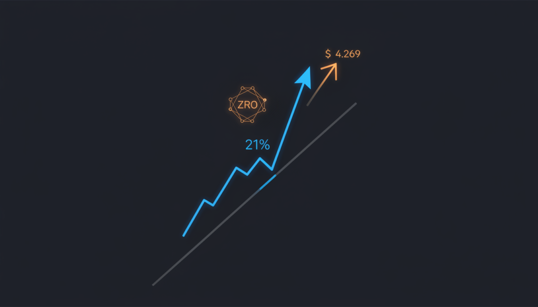 LayerZero's ZRO Surges 21% in 24 Hours, Bullish Breakout from Falling Wedge Aims at $4.269