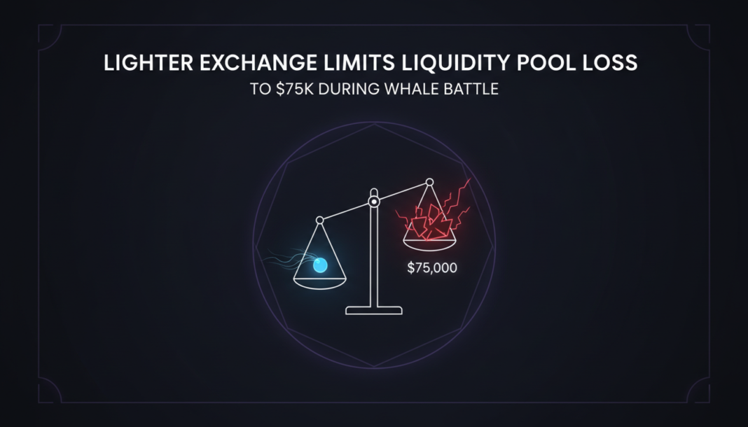 Lighter Exchange Limits Liquidity Pool Loss to $75k During Whale Battle