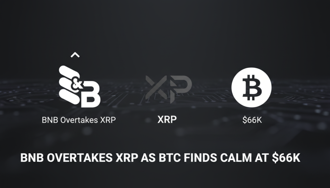BNB Overtakes XRP as BTC Finds Calm at $66K