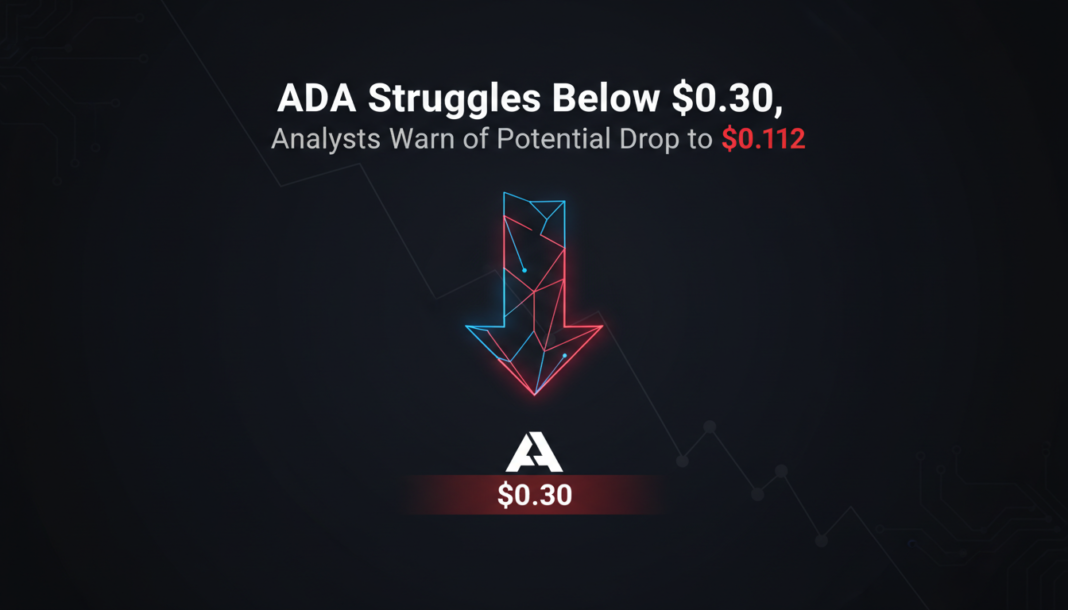 ADA Struggles Below $0.30, Analysts Warn of Potential Drop to $0.112