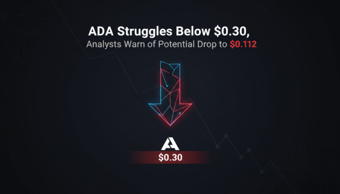 ADA Struggles Below $0.30, Analysts Warn of Potential Drop to $0.112