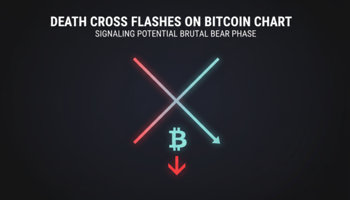 Death Cross Flashes on Bitcoin Chart, Signaling Potential Brutal Bear Phase