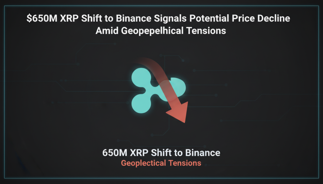 $650M XRP Shift to Binance Signals Potential Price Decline Amid Geopolitical Tensions
