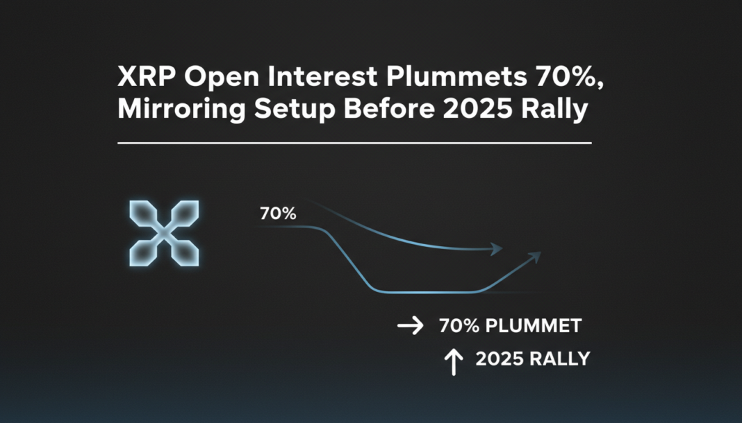 XRP Open Interest Plummets 70%, Mirroring Setup Before 2025 Rally