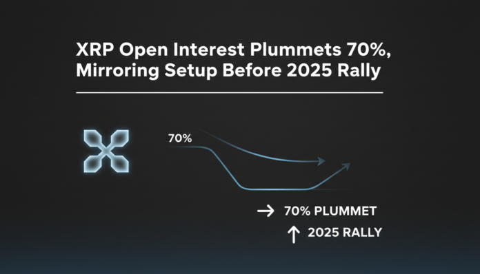 XRP Open Interest Plummets 70%, Mirroring Setup Before 2025 Rally
