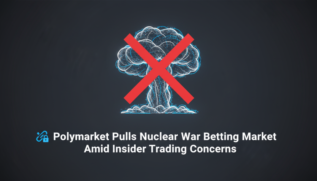 Polymarket Pulls Nuclear War Betting Market Amid Insider Trading Concerns
