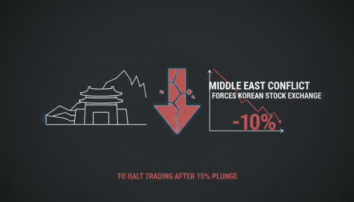 Middle East conflict forces Korean stock exchange to halt trading after 10% plunge