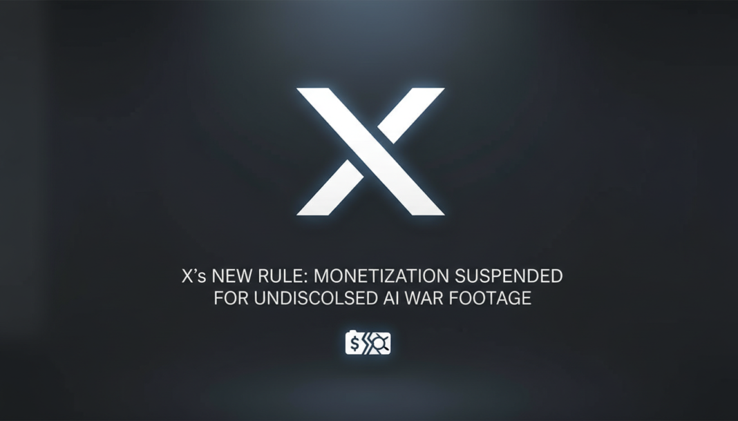 X's new rule: Monetization suspended for undisclosed AI war footage