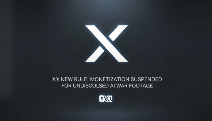 X's new rule: Monetization suspended for undisclosed AI war footage