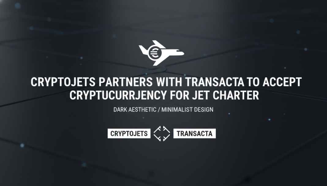 CryptoJets Partners With Transacta To Accept Cryptocurrency for Jet Charter