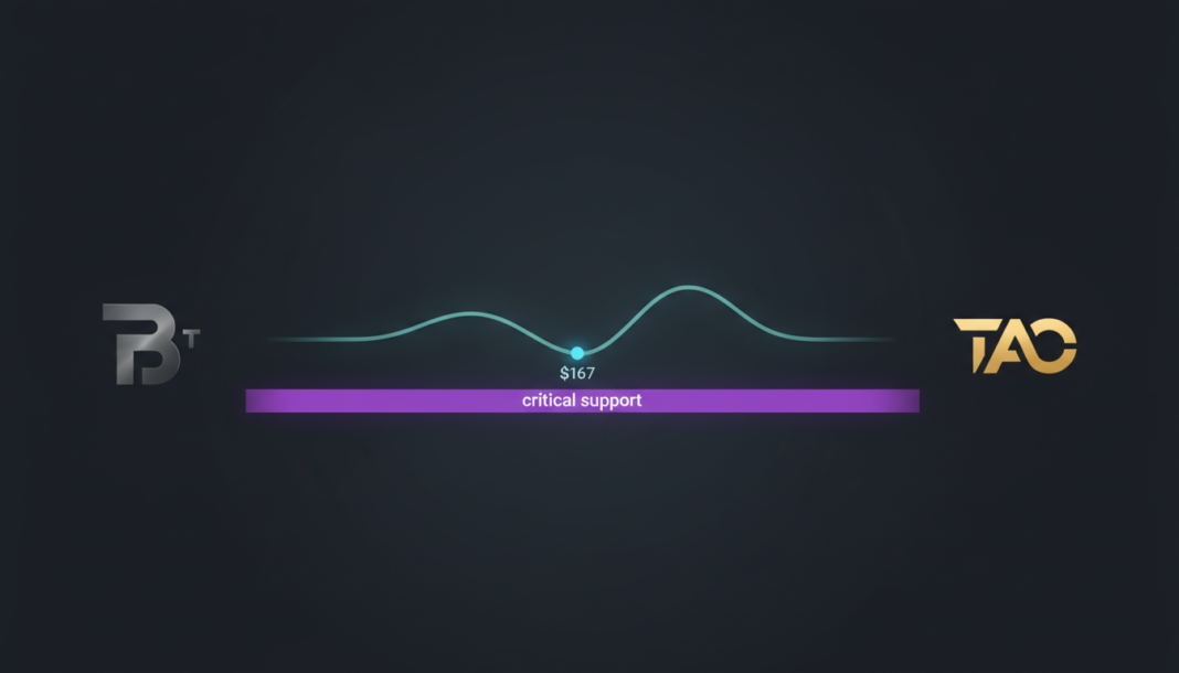 Bittensor (TAO) Holds Critical Support at $167 Amid Signs of Price Consolidation