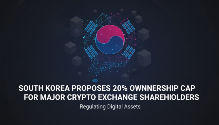 South Korea Proposes 20% Ownership Cap for Major Crypto Exchange Shareholders