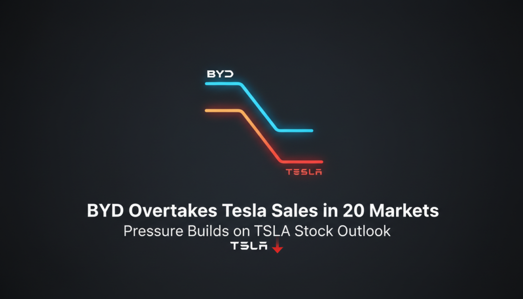 BYD Overtakes Tesla Sales in 20 Markets: Pressure Builds on TSLA Stock Outlook