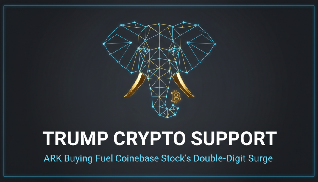 Trump Crypto Support, ARK Buying Fuel Coinbase Stock's Double-Digit Surge