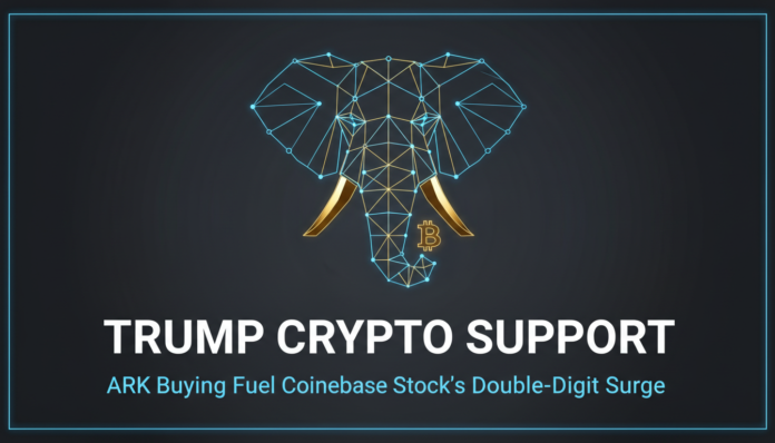 Trump Crypto Support, ARK Buying Fuel Coinbase Stock's Double-Digit Surge