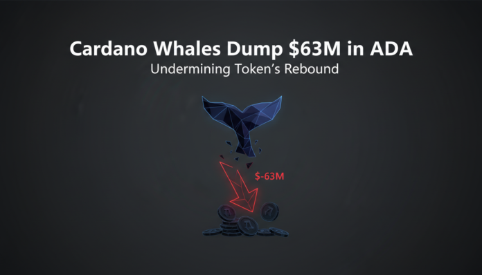 Cardano Whales Dump $63M in ADA, Undermining Token's Rebound