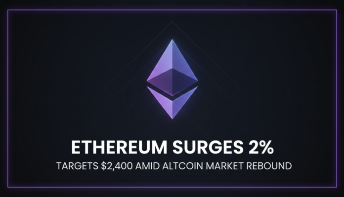 Ethereum Surges 2%, Targets $2,400 Amid Altcoin Market Rebound