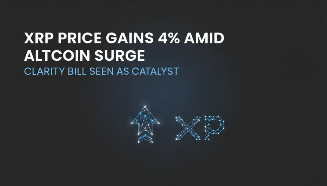 XRP Price Gains 4% Amid Altcoin Surge; Clarity Bill Seen as Catalyst