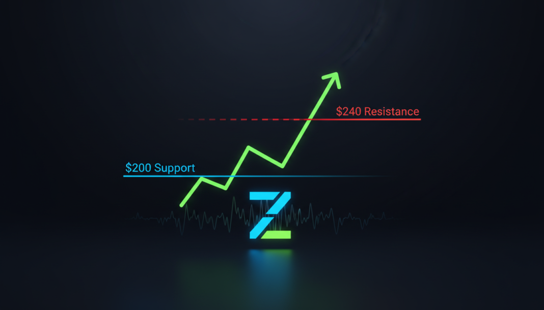 Zcash Defends $200 Support, Tests Key $240 Resistance After 13% Rebound