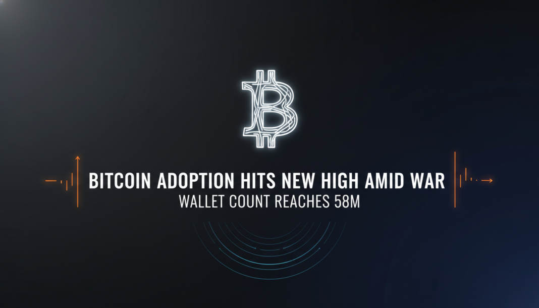 Bitcoin Adoption Hits New High Amid War, Wallet Count Reaches 58M