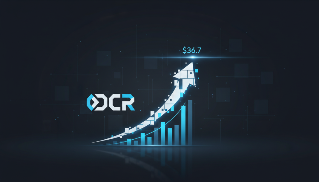 Decred surges nearly 20% as buyers target next resistance at $36.7