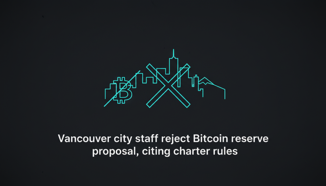 Vancouver city staff reject Bitcoin reserve proposal, citing charter rules