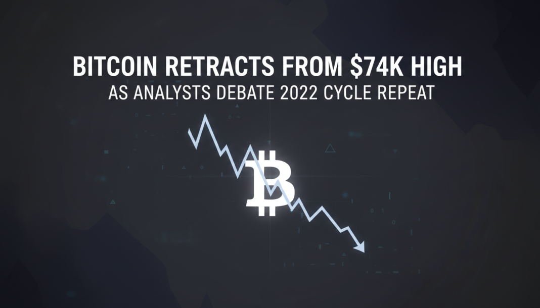 Bitcoin Retracts From $74K High as Analysts Debate 2022 Cycle Repeat