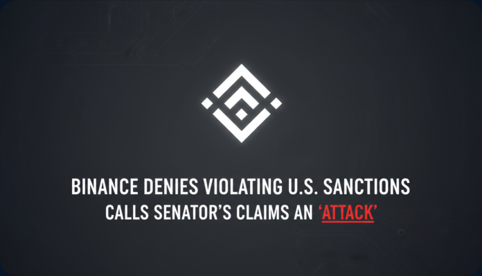 Binance Denies Violating U.S. Sanctions, Calls Senator’s Claims an ‘Attack’
