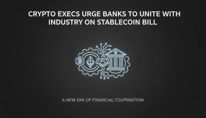 Crypto execs urge banks to unite with industry on stablecoin bill