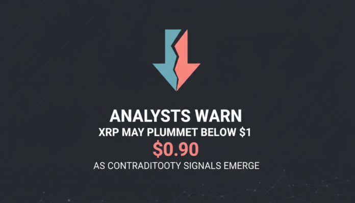 Analysts Warn XRP May Plummet Below $1, Target $0.90 as Contradictory Signals Emerge