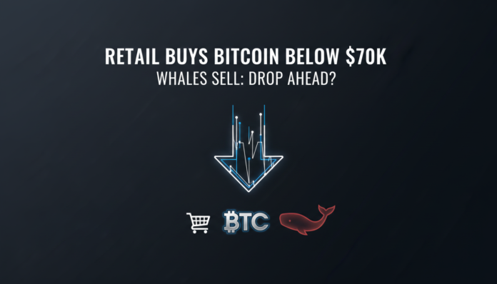 Retail Buys Bitcoin Below $70k, Whales Sell: Drop Ahead?