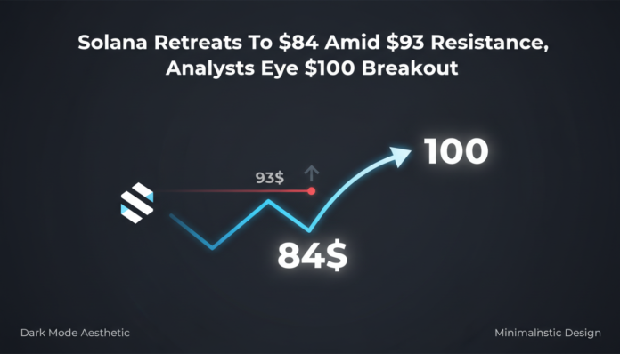 Solana Retreats To $84 Amid $93 Resistance, Analysts Eye $100 Breakout