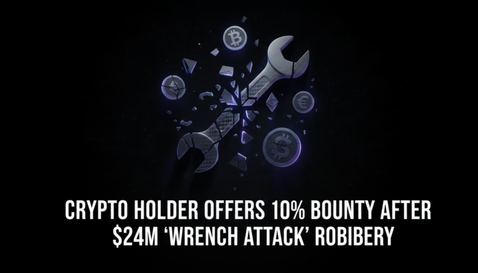 Crypto Holder Offers 10% Bounty After $24M 'Wrench Attack' Robbery