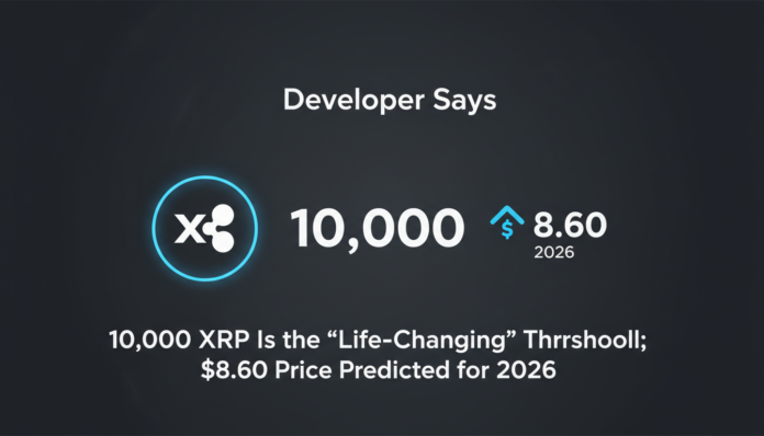 Developer Says 10,000 XRP Is the “Life-Changing” Threshold; $8.60 Price Predicted for 2026