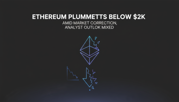 Ethereum Plummets Below $2K Amid Market Correction, Analyst Outlook Mixed