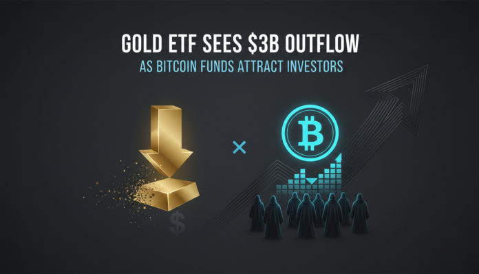Gold ETF Sees $3B Outflow as Bitcoin Funds Attract Investors